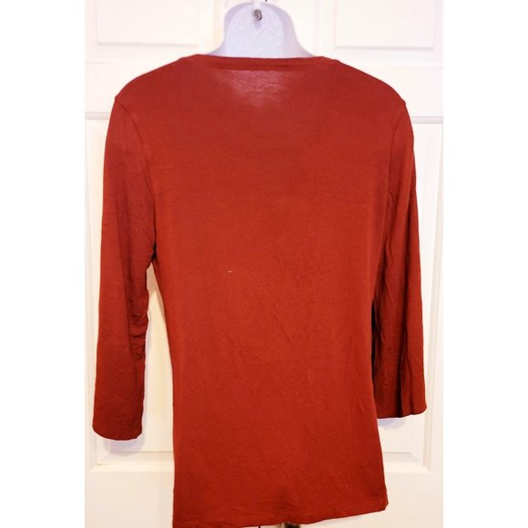 Soft Surroundings Orange/Rust Tunic Size Large - Picture 5 of 5